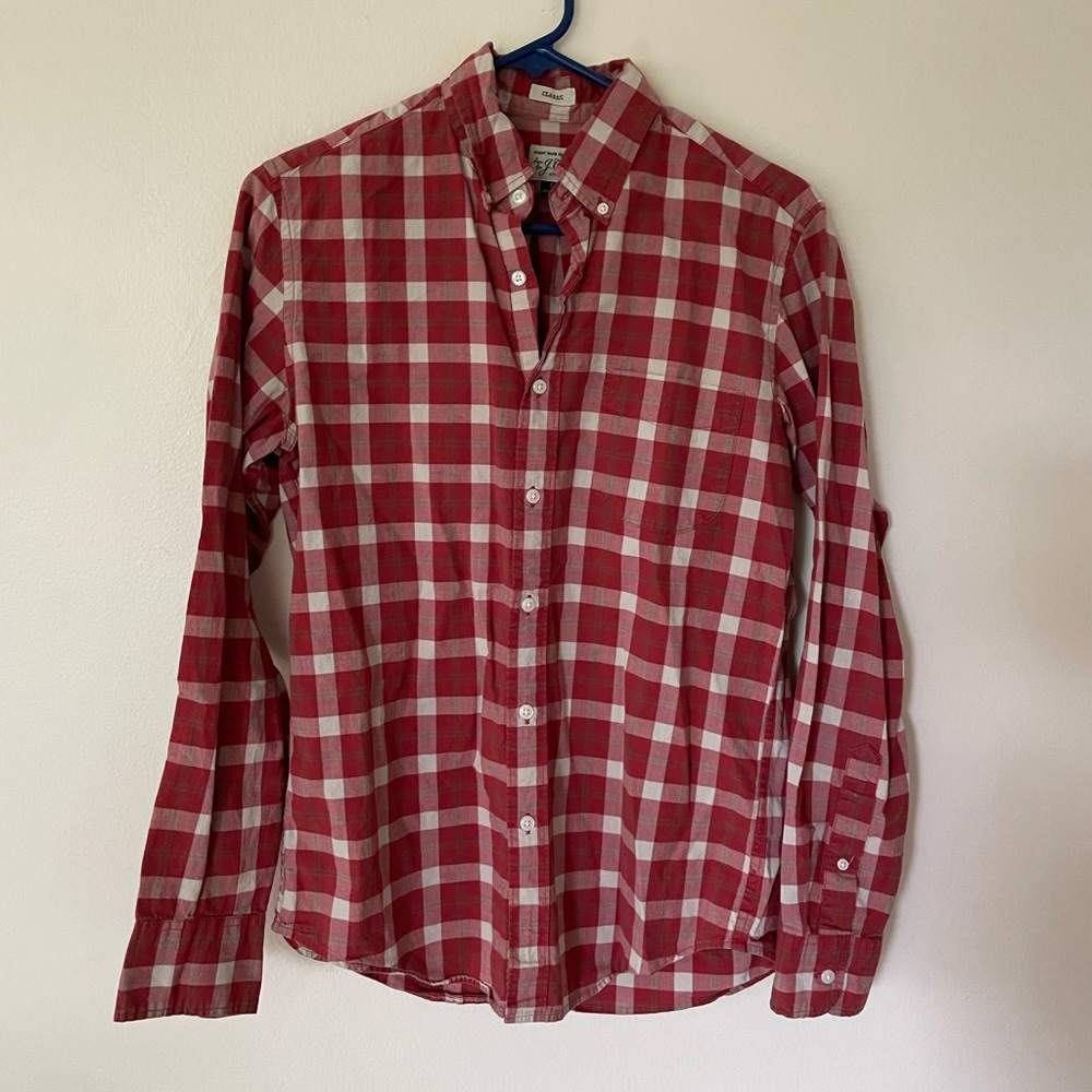 Jcrew Secret Wash organic cotton poplin shirt